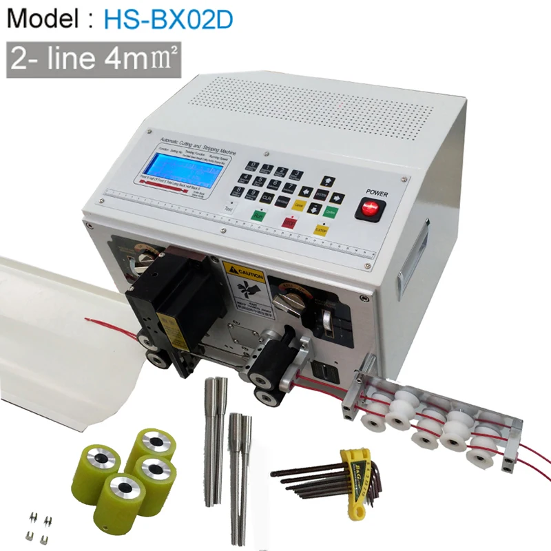 Автоматическая машина для резки и зачистки проводов 2 провода кабель обжима