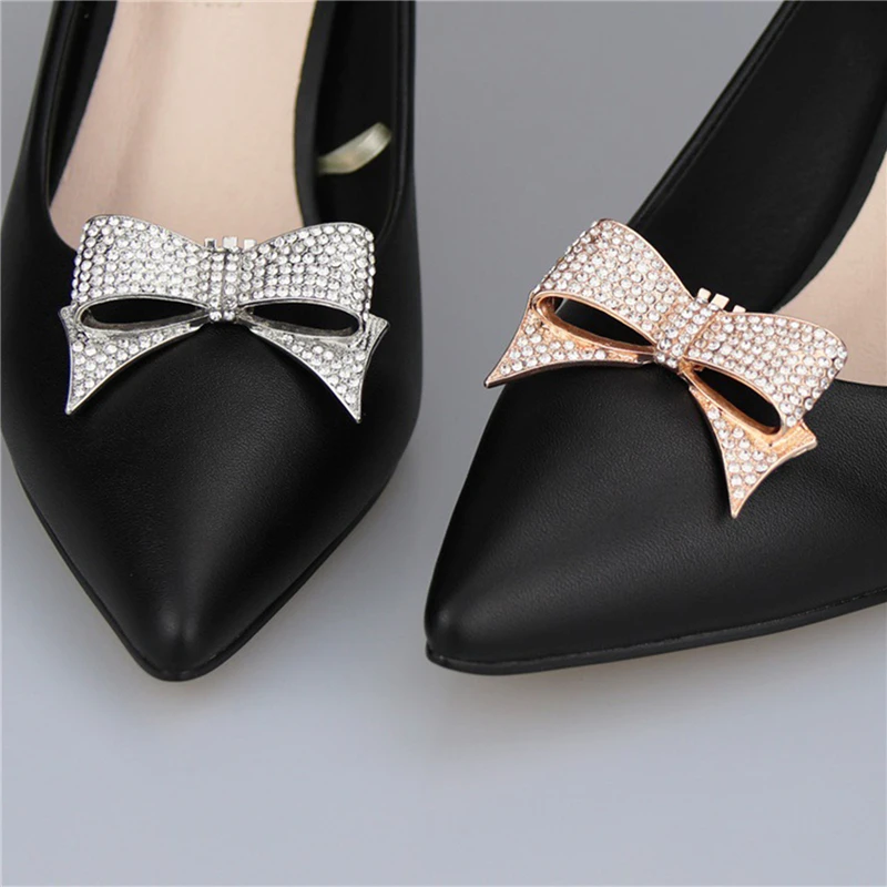 

1 PCS Bow Shoe Clips Removable Shoe Charms Bowknot Shoes Jewelry Decorative Shoe Accessories for Women Wedding Shoes Decoration