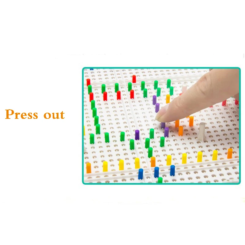 

Kit Puzzle Toys 296pcs/set Creative Mosaic Toy Gifts Children Nail Composite Picture Puzzle Creative Mosaic Mushroom Nail