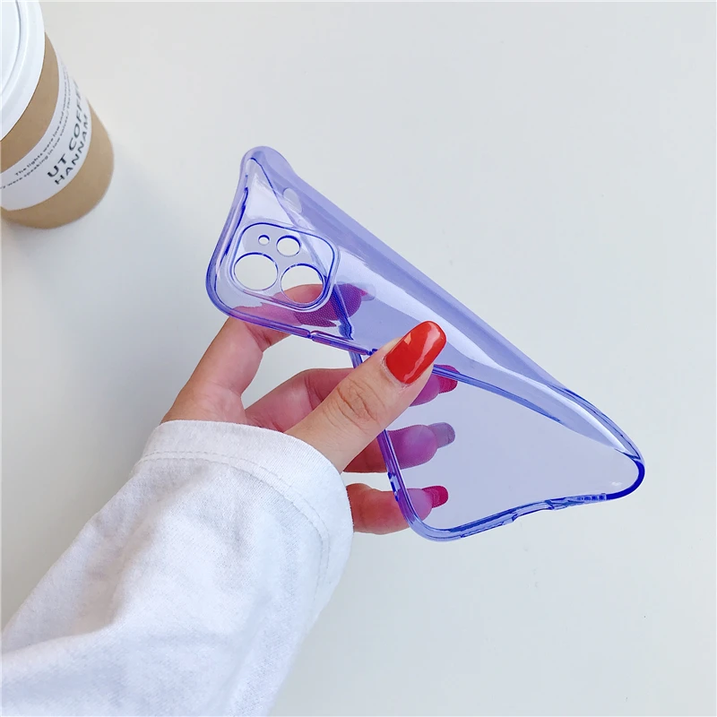 Fluorescent Camera Protection Phone Case For iPhone 13 12 11 Pro XR XS Max X XS 7 8 6 Plus SE2 Soft Candy Color Clear Back Cover