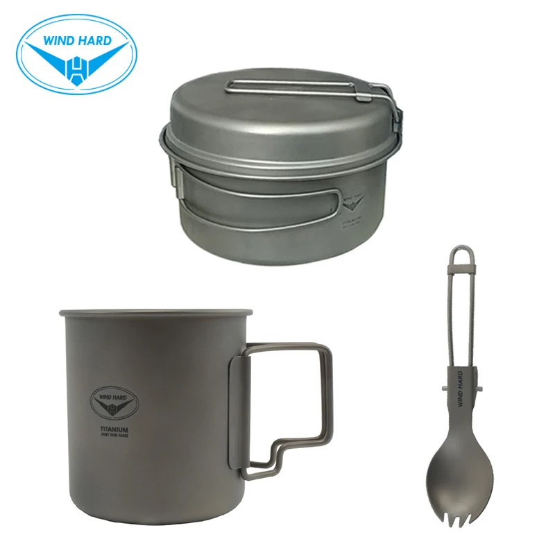 Твердая Сверхлегкая Титановая посуда WIND палатка для кемпинга походов пикника