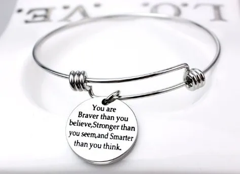 Вы смело сильнее Расширяемый Браслет умнее чем вы думаете вдохновляющий браслет