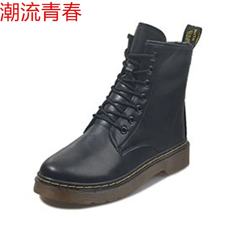 Модные женские локомотивные ботильоны на низком каблуке женская обувь платформе