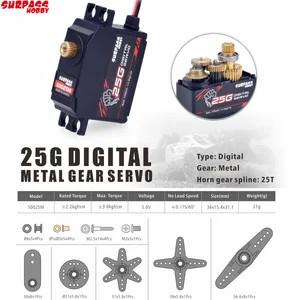 SURPASS HOBBY S0025M 25g металлический сервопривод 3 кг цифровой сервопривод для RC самолета робота 112 RC автомобиль лодка RC модель