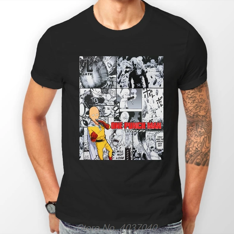 One Punch Homme манга Bande Сайтама аниме Unisexe футболка Toutes их размеров модные стильные