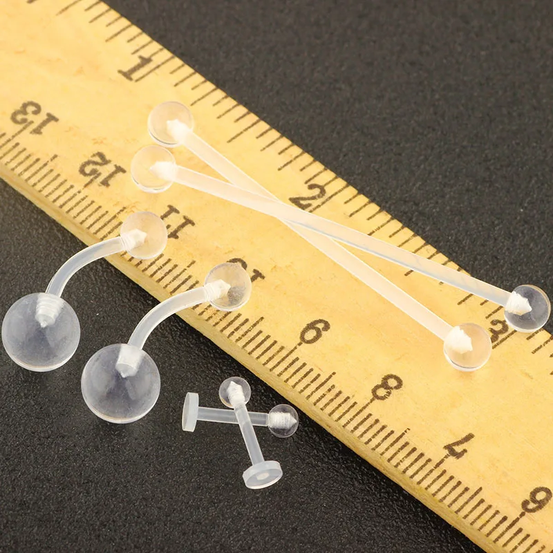 

1PCS Acrylic Transparent Nose Hoop Nose Rings Balls Circulars Horseshoes Barbell Ring Body Piercing Jewelry Gift Eyebrow Rings