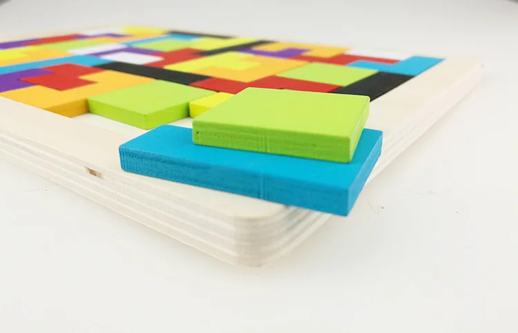 Раннее детское образование цвет тетрис деревянные головоломки соответствие