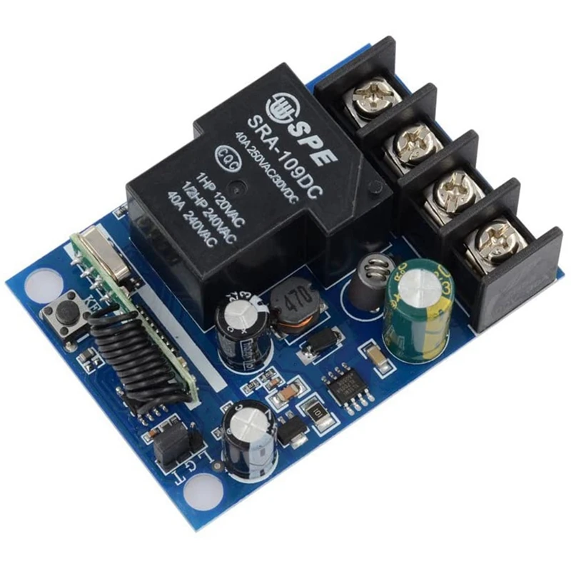 12V Remote Control Switch 40A Power Radio Controller Wireless RF Receiver 3000W 433Mhz | Электроника