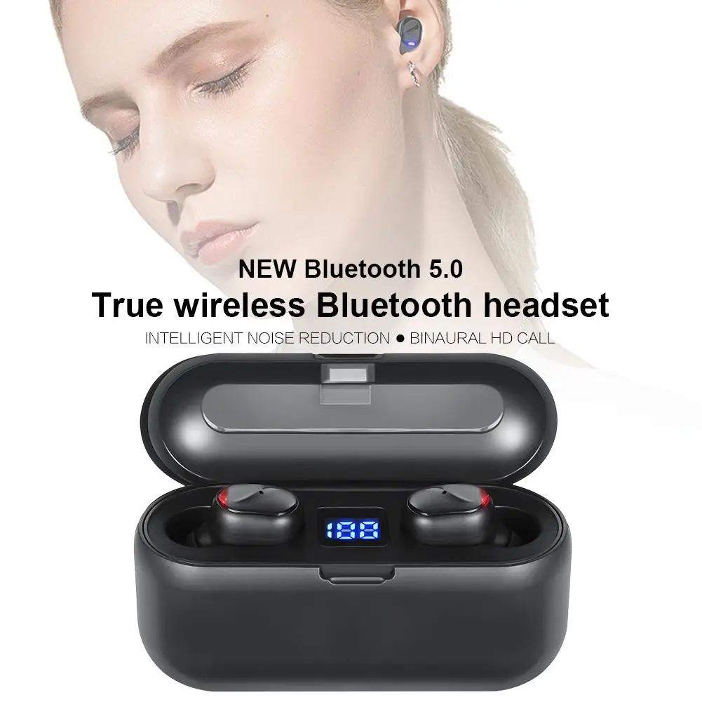 Новинка 2019 TWS Bluetooth наушники 5 0 беспроводные двойные вставные цифровой дисплей