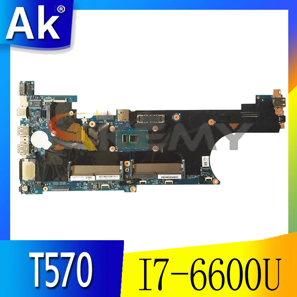 

FUR: 02HL424 For Lenovo ThinkPad T570 P51S portable motherboard 16820-1 448.0ab07. 0011 with CPU SR2F1 I7-6600U DDR4 Mainboard