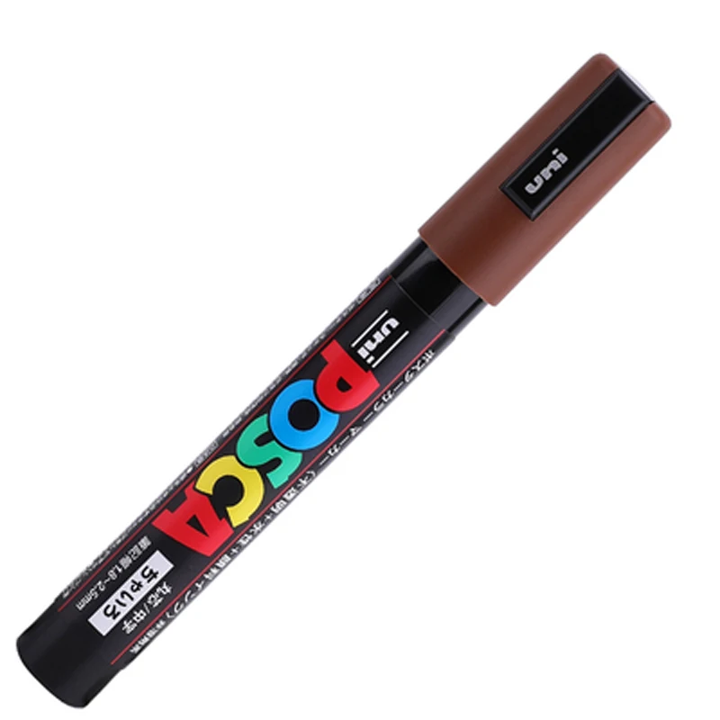 3 шт./партия Mitsubishi Uni Posca PC-5M маркер-средний Tip-1.8mm-2.5mm 17 цветов художественные маркеры офисные школьные принадлежности - Цвет: Шоколад Цвет