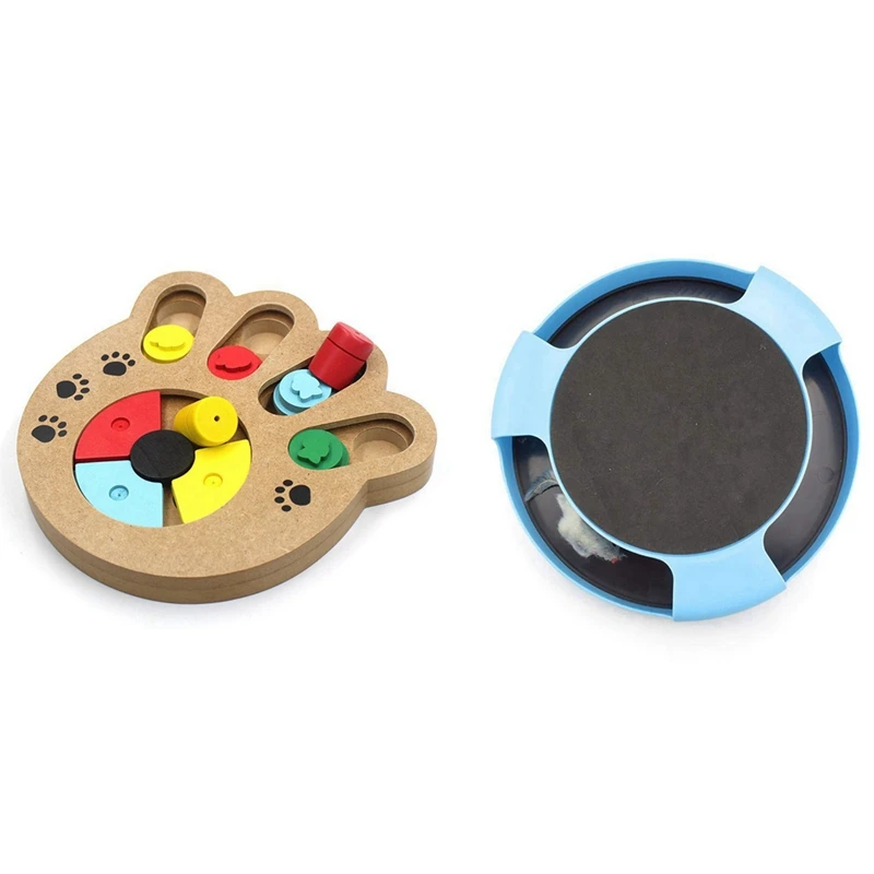 Спрятать и искать пищевую обработанную деревянную лапу питомца головоломки