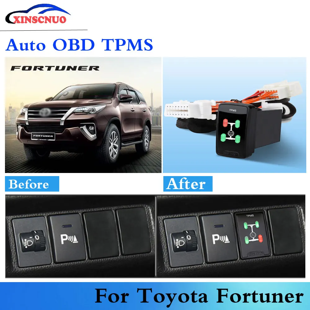 Автомобильный датчик давления в шинах OBD TPMS для Toyota Fortuner 2012-2019 автомобильная