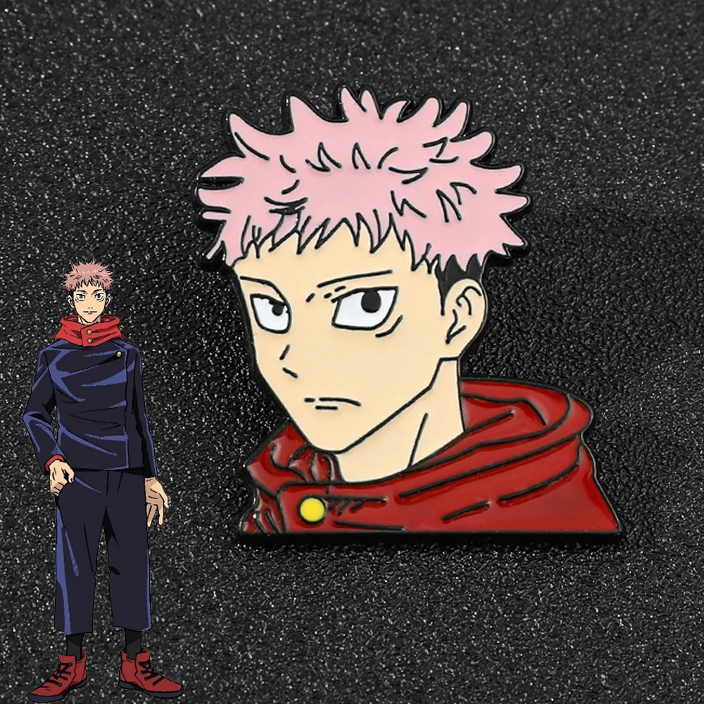 Японское аниме Jujutsu Kaisen металлическая брошь эмалированный штифт Itadori Yuji значок с