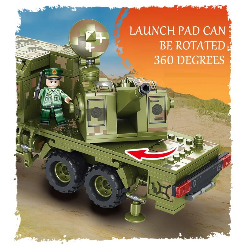 

Building blocks Compatible lepining military 105780 1196pcs 8 figures Anti-missile system Brick kids toys for children