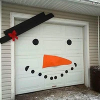 16pcsset snowman sticker diy christmas snowman garage door decoration old man elk bow hat sticker for outdoors christmas decor