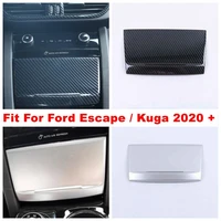 central control smoking cigarette lighter panel decor cover trim for ford escape kuga 2020 2021 2022 abs matte carbon fiber