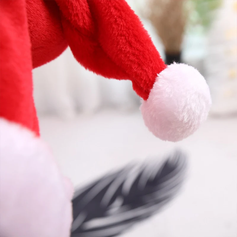 43*30cm Santa Hat Winter Warm Christmas Plush Adult To Increase Thickening Big Ball Soft m | Дом и сад