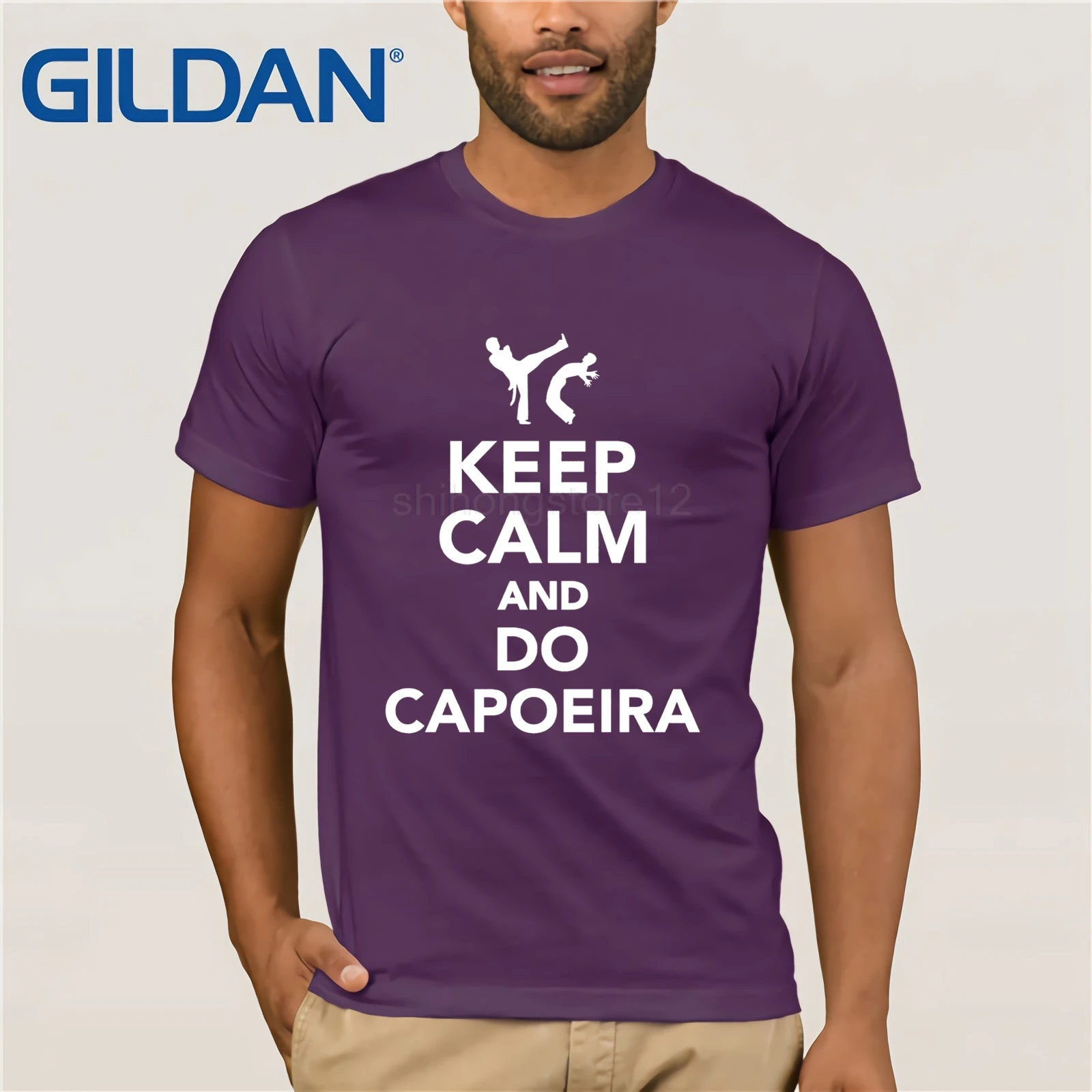 Футболка Keep calm and do capoeira хлопковая футболка лето 2020 | Мужская одежда