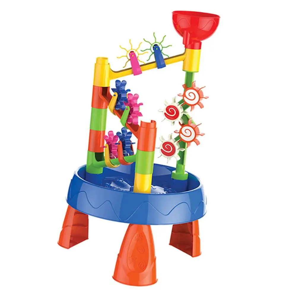 Beach Sand Toys Sand Playing Set Water Sand Table Playset Kids Beach Toy Kit Summer Beach Play Sand Water Game Play Toy starry sky sand beach toy 18 piece sand set magic space clay sand puzzle power toys