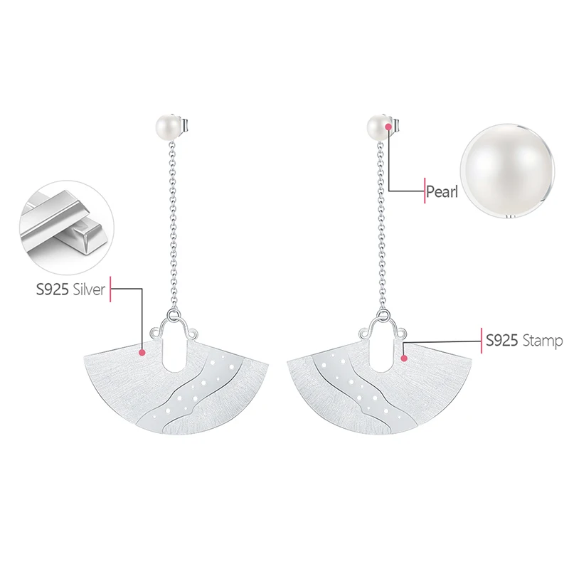 Женские длинные серьги подвески Lotus Fun изящные Винтажные ручного изготовления из