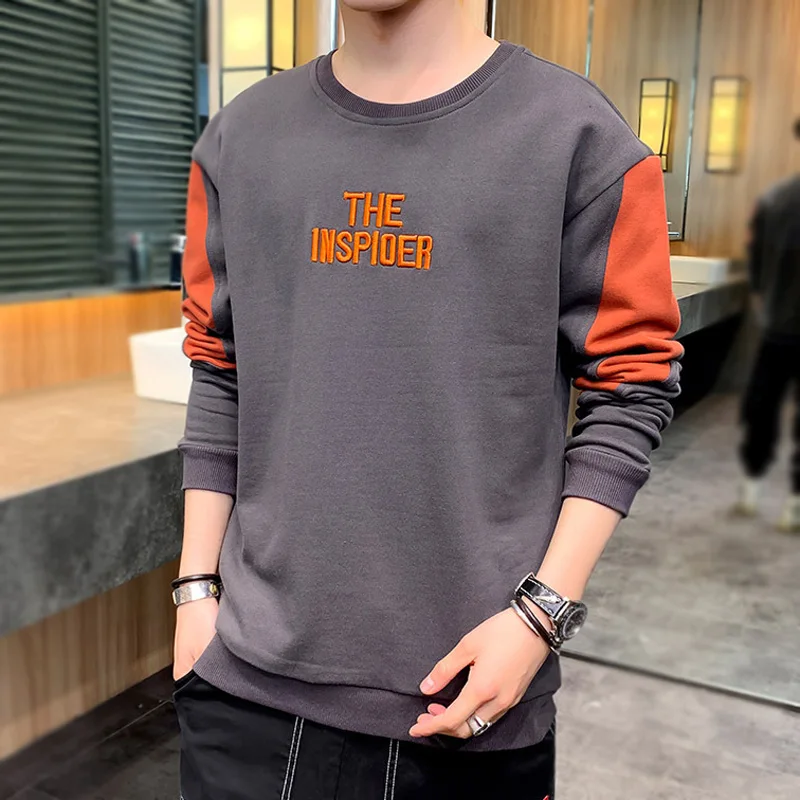 

Men Sweatshirts spring autumn tops trend men's baseball uniforms sports leisure multicolor O-neck Oversized Pullover