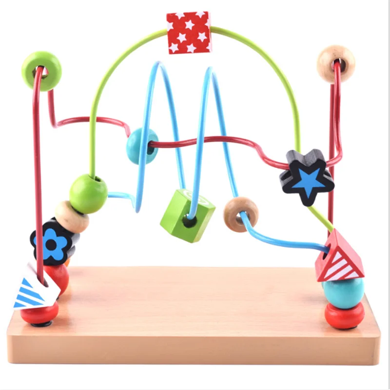

Toys For Children Wooden Children's Toy With Large-size Color Printing Beads Toys For Children Wooden Beads Toys Early Learning
