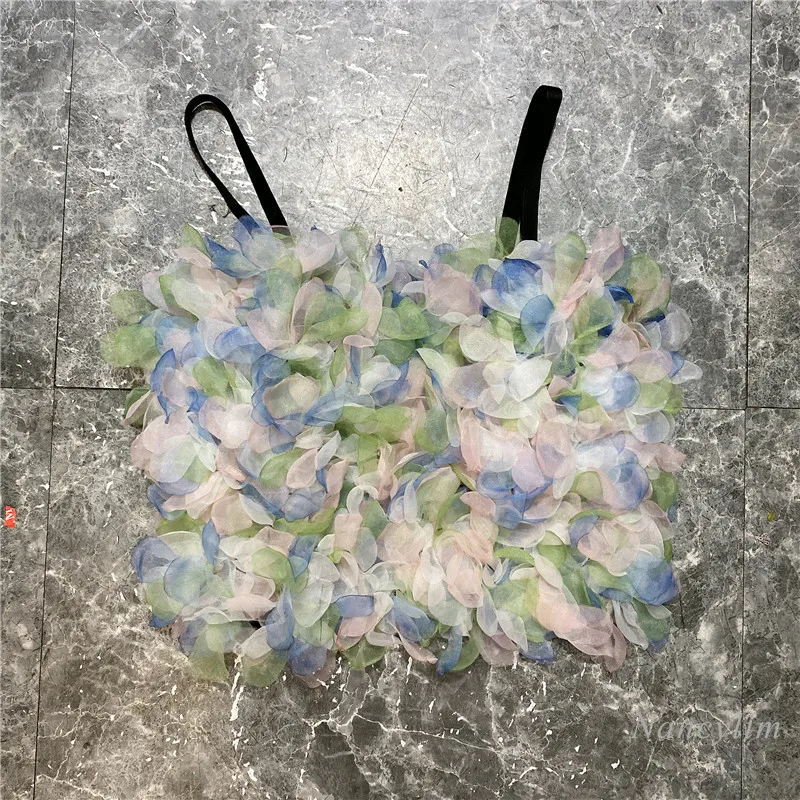 Summer New Cute YMesh Lotus Camisole Tank Women's Slim Fit Tube Top Bottoming Shirt Summer 2021 Nancylim