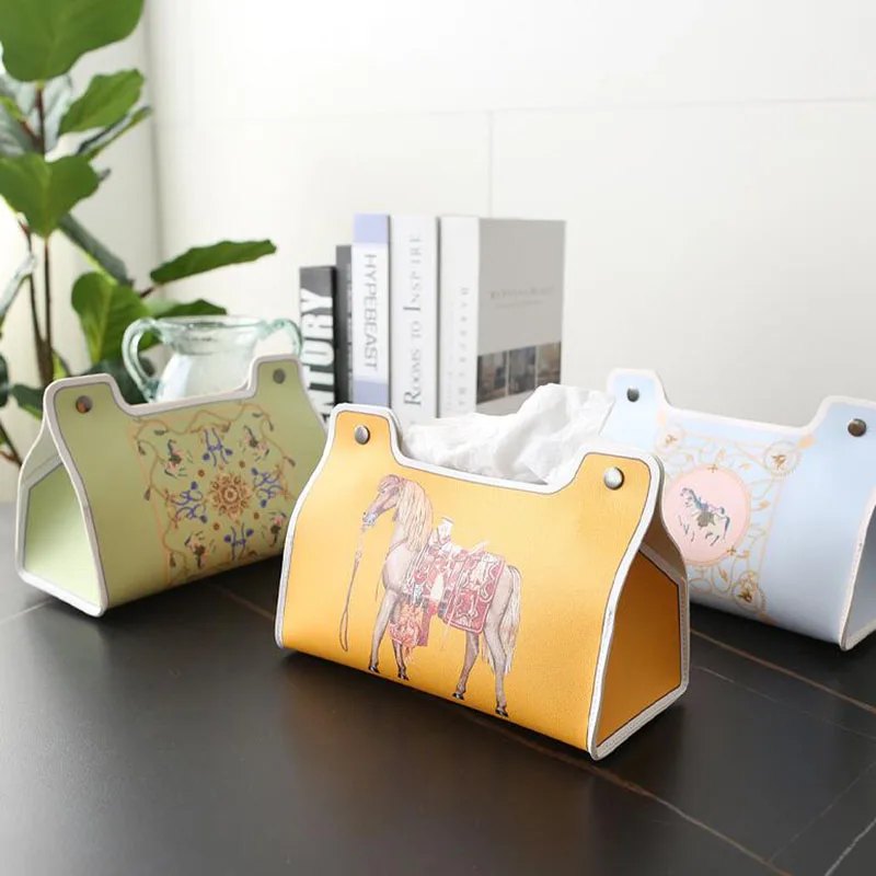 

Бытовая кожаная коробка для салфеток, съемный держатель для салфеток, чехол для салфеток, бумажная сумка для хранения, для автомобиля, для г...