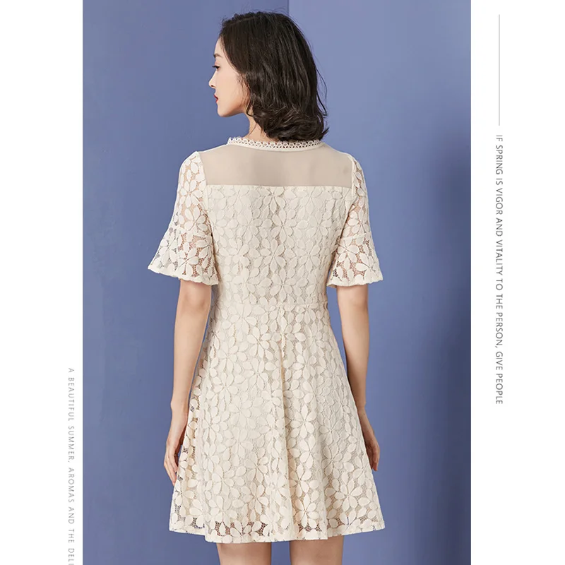 Женское кружевное элегантное платье в стиле пэчворк винтажное с цветочным