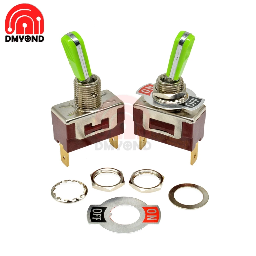 12mm Toggle Switch S Double Throw SPDT ON-OFF 250V/16A 1/4 Inch Mounting 3 Position 2Pin 2 Pin | Обустройство дома