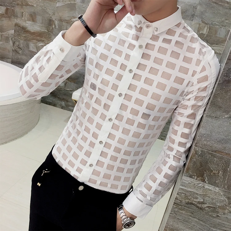 2021 Новые Вечерние рубашки для свадьбы мужские платья Camisas Masculina Vestido Social черные