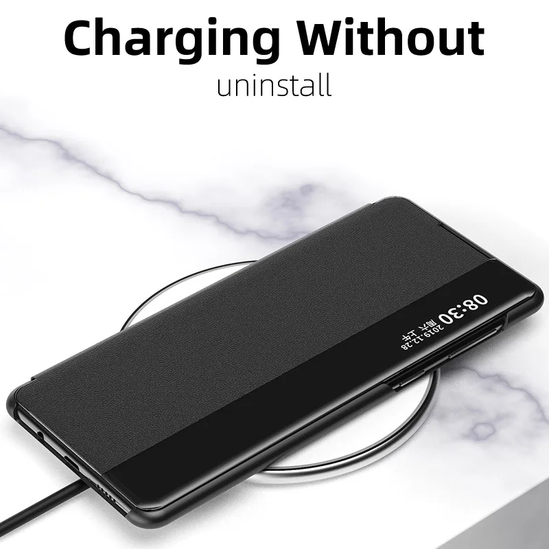 

Flip Cover Leather Case For Samsung Galaxy A51 Case With Smart View On Samsung Galaxy A71 A50 A70 A 51 A 71 Full Coque Bumper