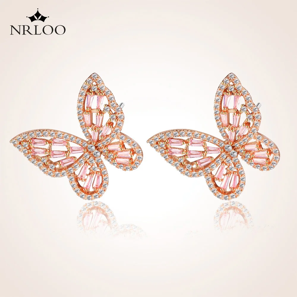 

Dongdaemun Корейская версия Sf простые женские серьги ювелирные изделия двойная бабочка креативные большие серьги сказочные серьги Ювелирные из...