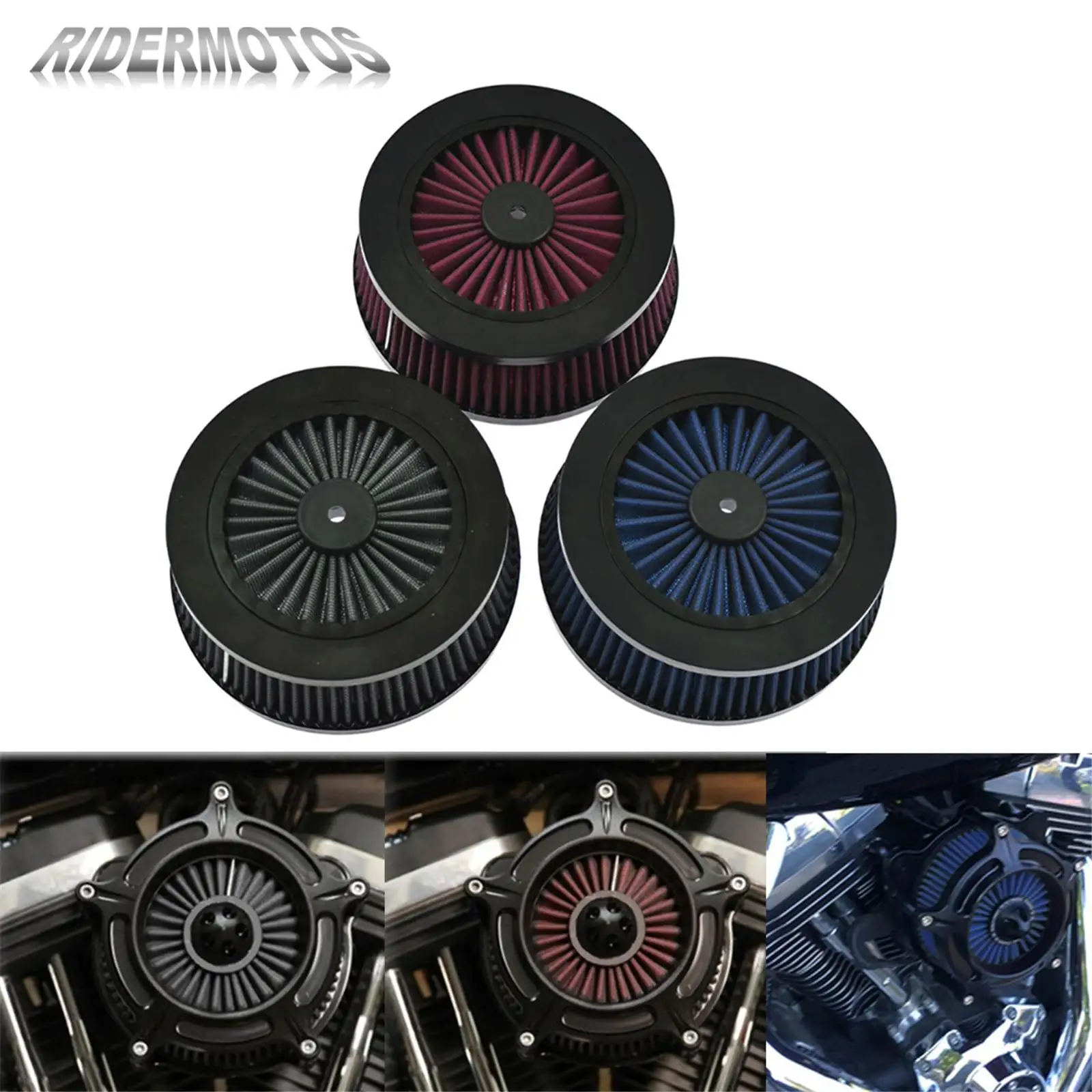 

Фильтр воздушный мотоциклетный серый/красный/синий для Harley Sportster XL Touring Road King Street Glide Dyna Softail