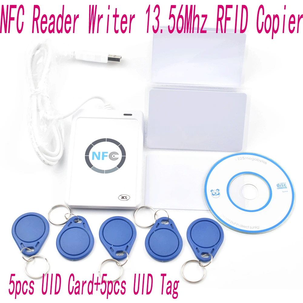 NFC считыватель ACR122u записывающее 13 56 МГц RFID Дубликатор копировальный аппарат + 5 UID