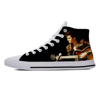 3d printed the king elvis presley rock cool funny popular casual canvas shoes high top lightweight breathable men women sneakers