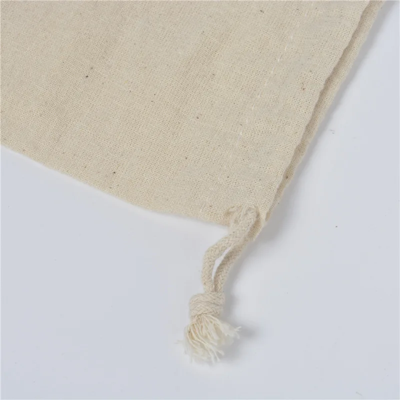 50 Pcs/Lot Cotton Drawstring Storage Bags Christms Wedding Gift DIY Plain Pouch Reusable Home Organize Dustbag 8x10 10x12 10x15 | Дом и сад