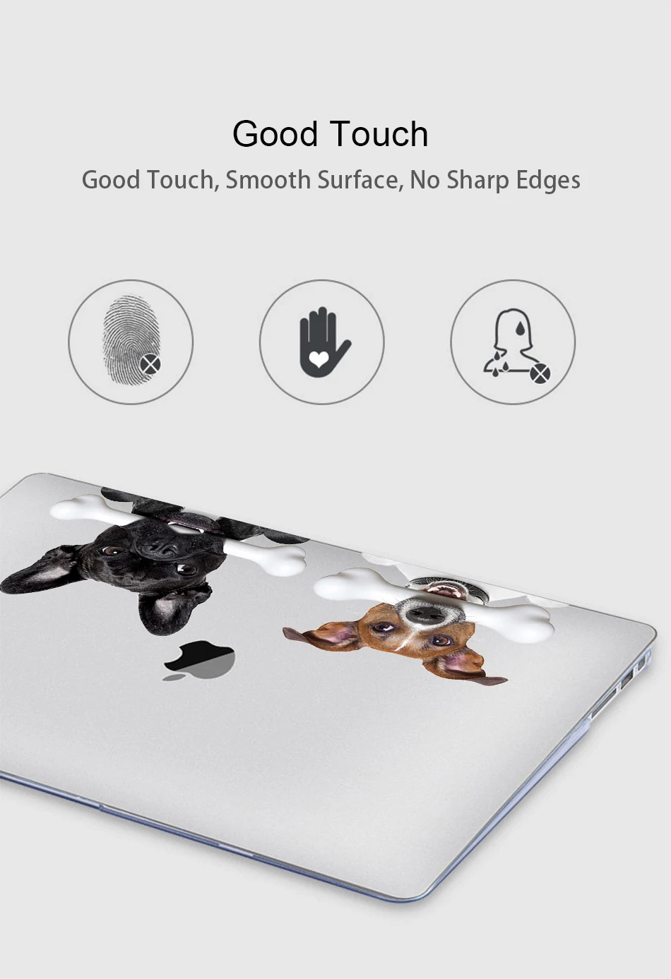 MTT Кристальный жесткий чехол для Macbook Pro retina 13 15 Touch bar Air 11 13 чехол для ноутбука с мультяшной собакой для macbook 12 дюймов A1534