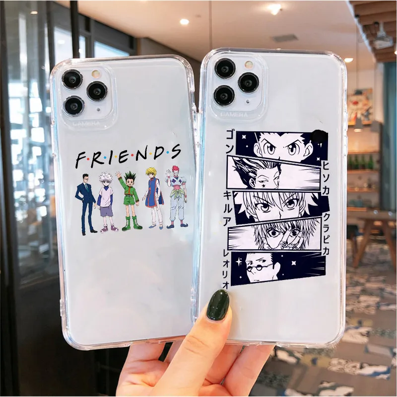 Чехол для телефона IPhone 13 11 12 Pro Max X XS XR 7 8 7Plus 8Plus 6S SE мягкий прозрачный чехол Hunter Killua