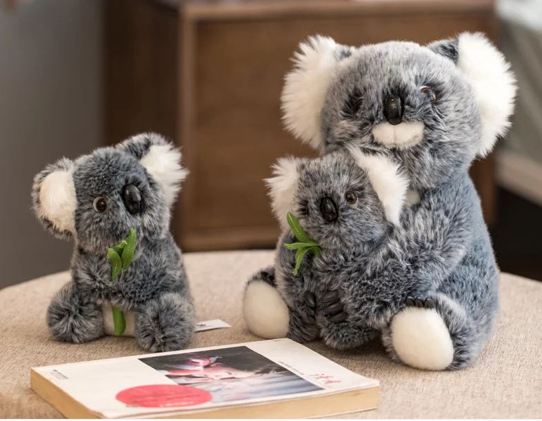 Милая мультяшная серая плюшевая игрушка коала для мамы и ребенка koala Мягкая кукла