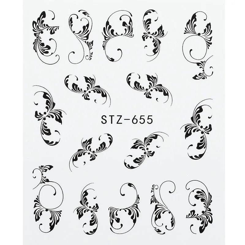 1 лист стикер для ногтей наклейки простой узор водонепроницаемый художественный