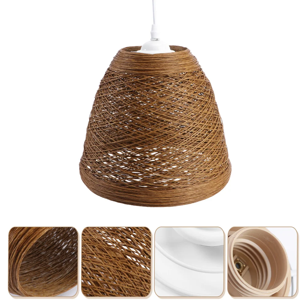 

Idyllic Style Pendant Light Rattan Woven Ceiling Lamp Hanging Light