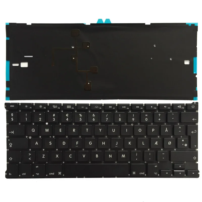 Новая Датская клавиатура для Macbook Air 13 &quotA1466 A1369 с подсветкой Клавиатура ноутбука