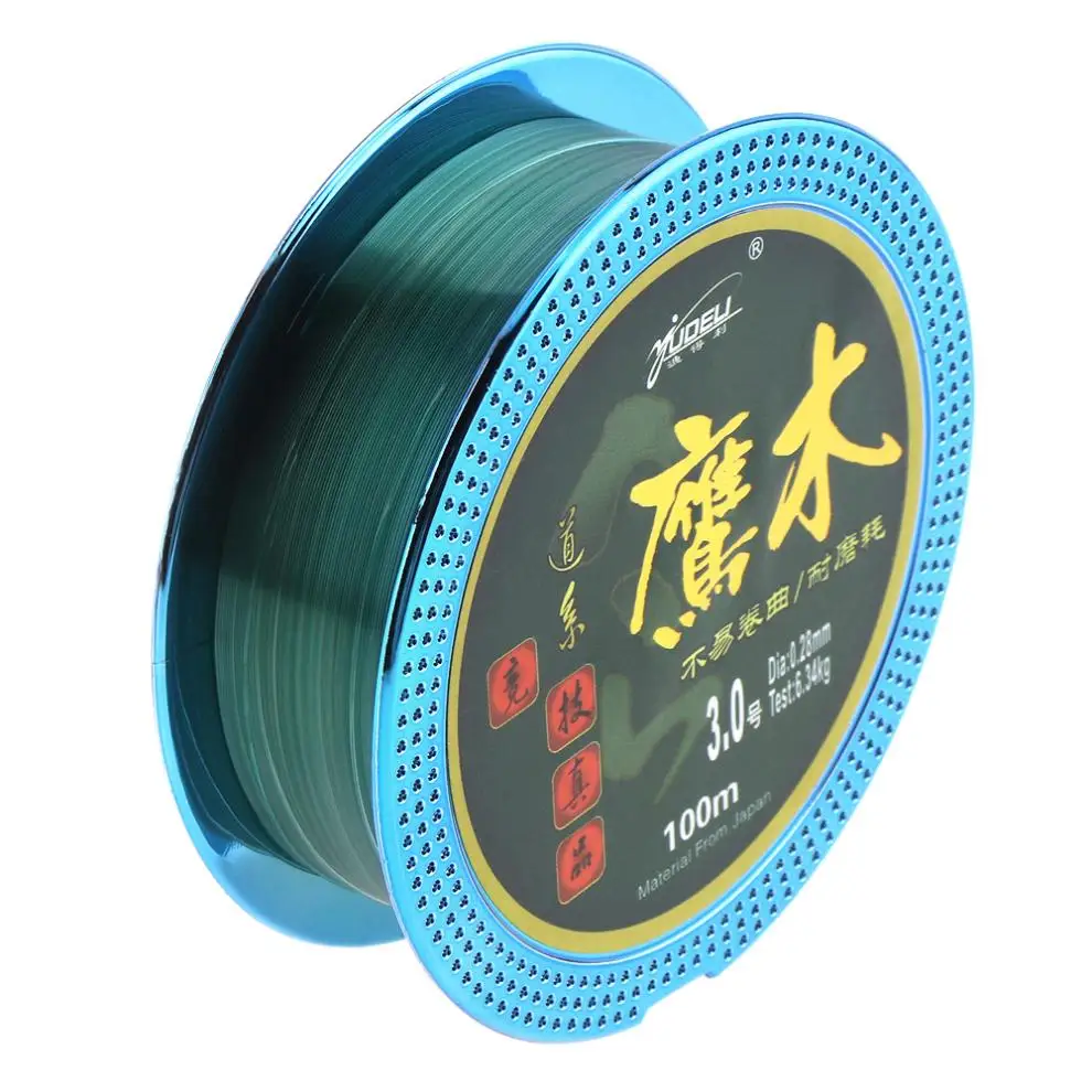 100 м 110 ярдов фторуглеродное покрытие зеленая нейлоновая леска 2 3 4 5 7 14 18 23LB
