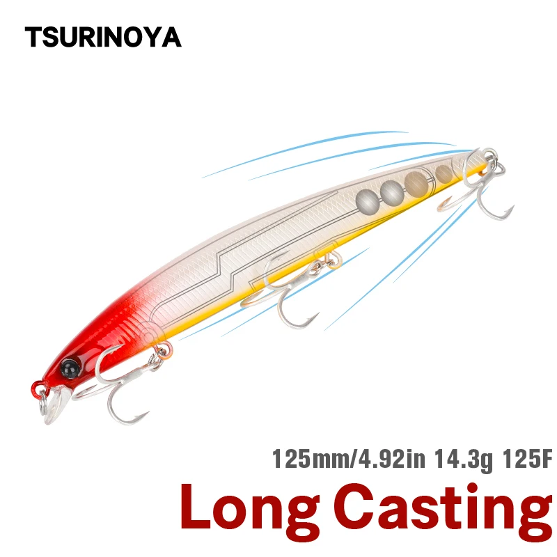 TSURINOYA DW72 125 мм 14 3 г плавающая искусственная приманка в виде гольяна с дальностью