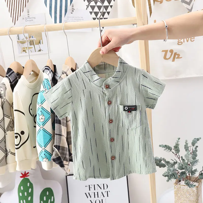 2020 летний модный комплект одежды из 2 предметов для маленьких мальчиков короткая