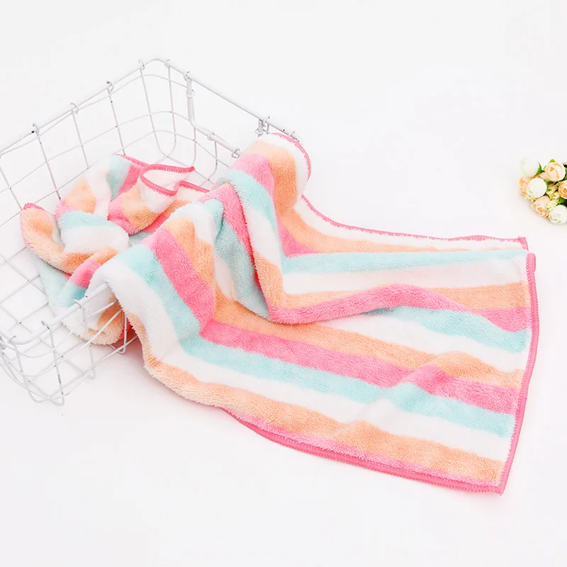 35x75cm Rainbow SINSNAN, утолщенное, микрофибра, бархат кораллового цвета, сухое полотенце для волос для женщин, мягкое, супер абсорбирующее, для спортзала, йоги, для взрослых, для душа, быстросохнущее полотенце для лица - Цвет: 35x75cm Rainbow