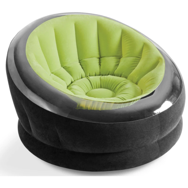 68581 Экологически чистая ПВХ ленивый Флокирование ленивая кость надувной диван