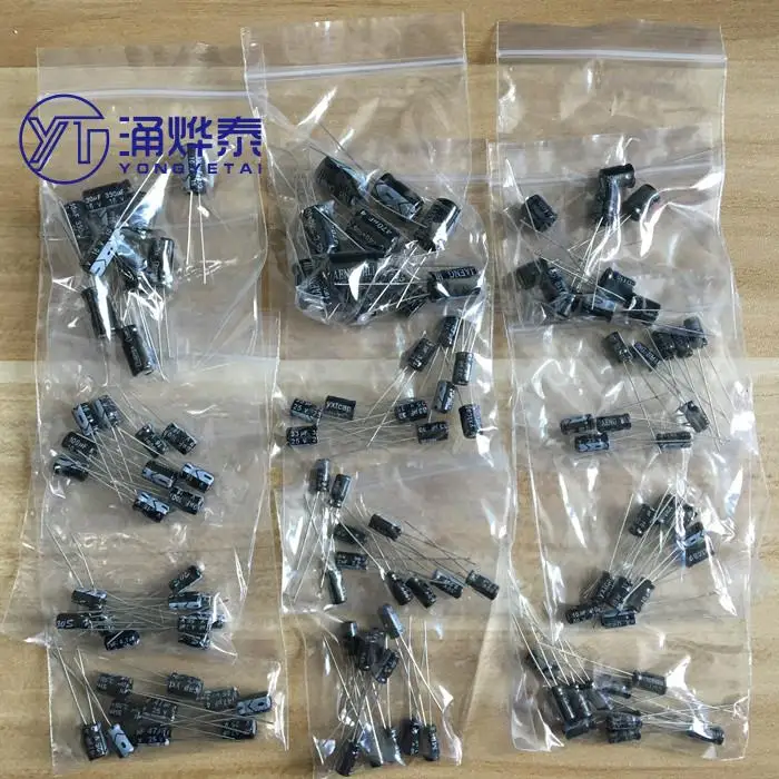

TAI 120pcs 1set of 120pcs 12 values 0.22UF-470UF Aluminum electrolytic capacitor assortment kit set pack Free shipping